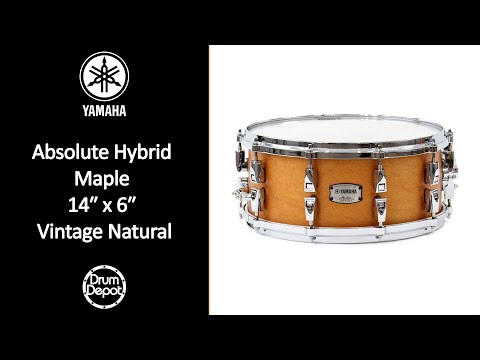 Yamaha Absolute Hybrid Maple 14x6 Snare Drum Demo