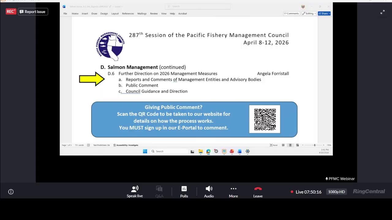 April 2026 PFMC Council Meeting  04/10/26