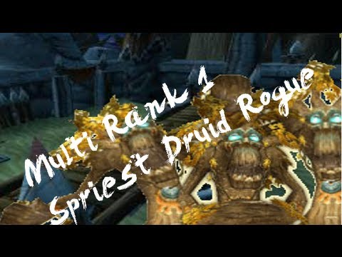 Multi rank 1 Shadow Priest Rogue Druid vs 2400  Shadow Cleave (Arena Pass)