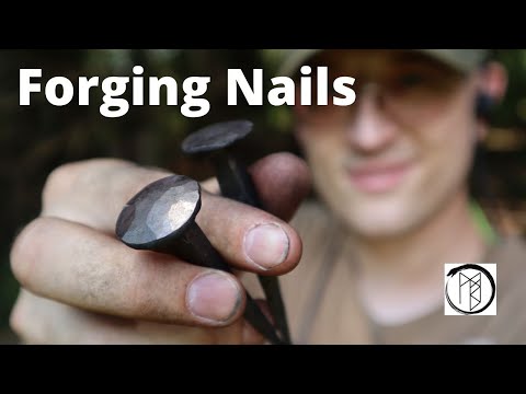 HOW BLACKSMITHS FORGE NAILS! (Great Beginner Project)