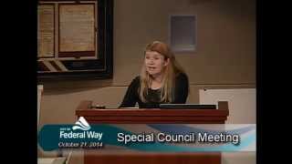 preview picture of video '10/21/2014 - Federal Way City Council – Special Meeting'