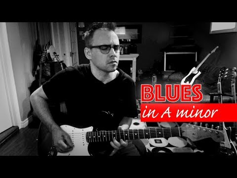 Sad Blues in A minor with an American Strat