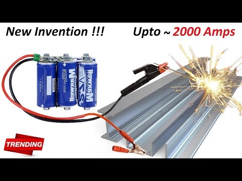 New Invention ! Make 2000 Amps Welding Machine using 220V DC Capacitor Bank Video