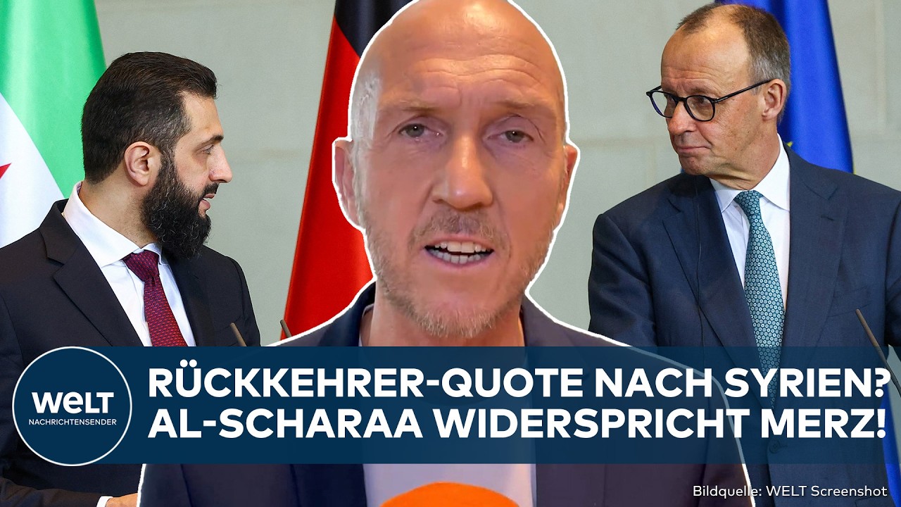 SYRIEN: Paukenschlag! Al-Scharaa widerspricht Merz bei Rückkehrer-Quote von Flüchtlingen