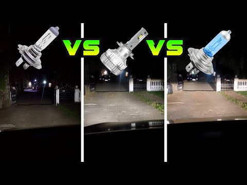 HALOGEN H7 vs LED vs ULTRA BRIGHT HALOGEN COMPARISON, Alfa Giulietta Bulb Testing