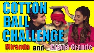 Ariana Grande, Aaron &amp; Miranda Sings - Cotton Ball Challenge!
