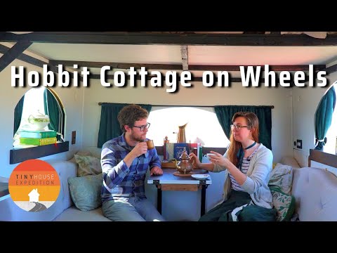 Couple's DIY Shuttle Bus Conversion - a Hobbit Tiny Home on Wheels!