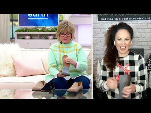 Earth Origins Suede Patchwork Slip-Ons - Erica on QVC