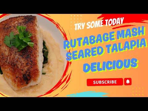 Restaurant-Style Tilapia with Creamy Rutabaga & Mustard Greens | Easy Budget Meal!