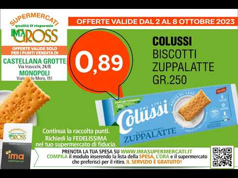 supermercati imagross e ima - ultime offerte volantino até 8 de outubro de 23