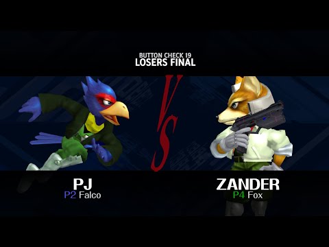 Button Check 19 Losers Final: PJ (Falco) Vs. Zander (Fox)