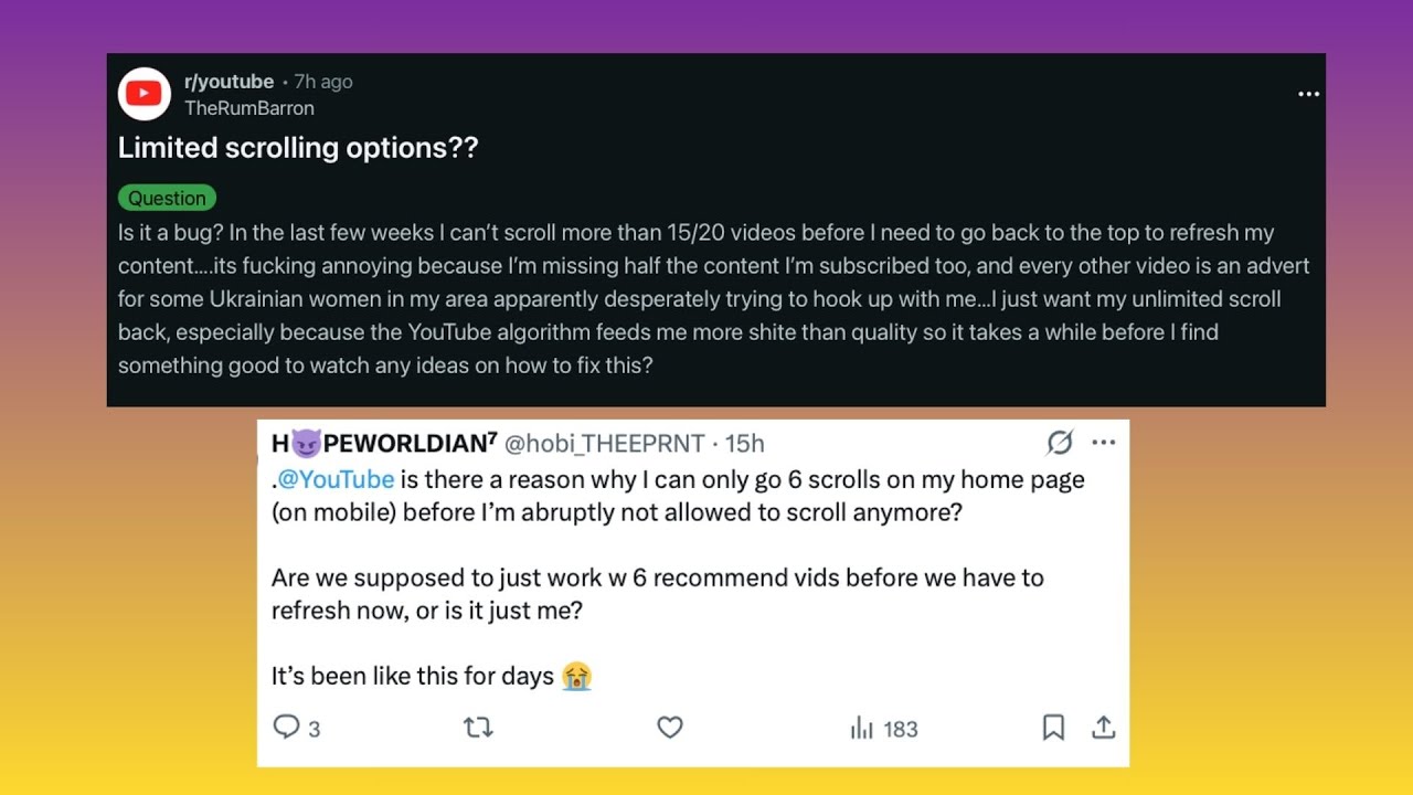 YouTube homepage scroll down stops after loading a few videos? Enable endless scrolling using this