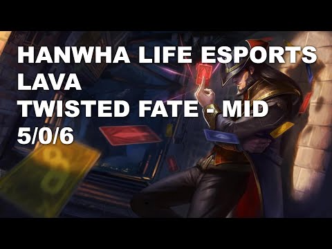 Hanwha Life Esports Lava Mid Twisted Fate vs Lucian - KR Challenger Rank Game 10.7