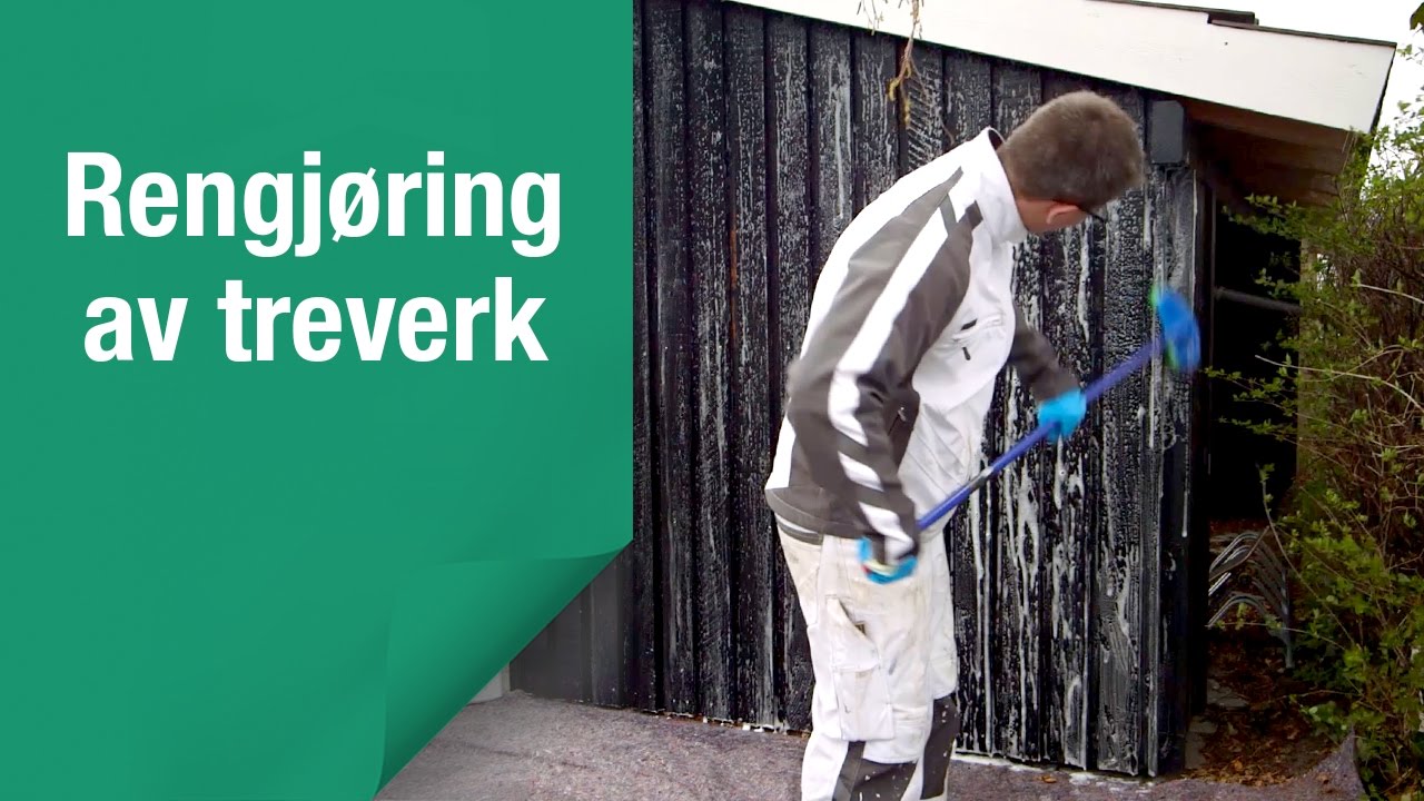 Slik rengjør du treverket før behandling Slik rengjør du treverket før behandling