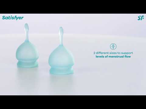 Видео Набор менструальных чаш Satisfyer Feel good Menstrual Cup light blue