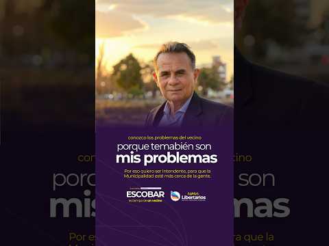 Conozco los problemas de los vecinos 🟣 ESCOBAR ✅ Es tiempo de un vecino en la Municipalidad 🙌🏻