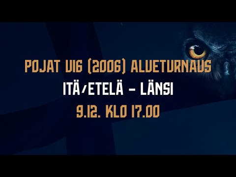 Pojat U16 (2006) alueturnaus | Itä/Etelä – Länsi | 9.12. klo 17:00