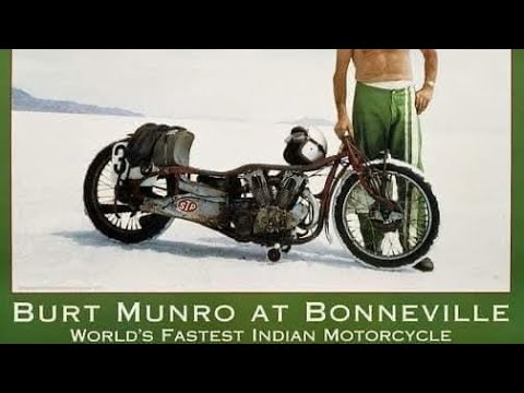 Burt Munro legend of Indian Motorcycles with the record of 200 MPH