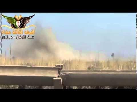 استهداف  قوات النظام بقذائف الهاون في مطار دير الزور العسكري في محافظة دير الزور