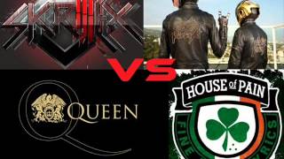 Skrillex vs Daft Punk vs Queen vs House Of Pain - Skrillex Rock (Loo &amp; Placido vs DJ Hero Bootleg)