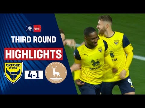 Oxford Book Their Fourth Round Spot | Oxford United 4-1 Hartlepool United | Emirates FA Cup 19/20