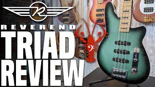 Video thumbnail for Reverend Triad - Thunderous Triple Pickup Powerhouse - LowEndLobster Review by LowEndLobster