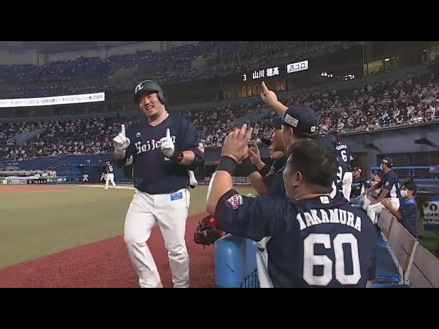 【3回表】ライオンズ・山川 バックスクリーン右への19号3ランホームラン!! 2020/9/1 M-L