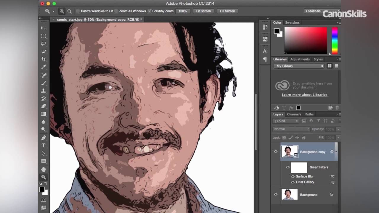 Create a Comic Book look in Photoshop CC - YouTube