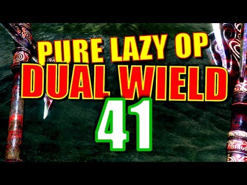 Skyrim Pure Lazy OP Dual Wield Walkthrough Part 41: Giants and Dragons and Mammoths (Oh My!)