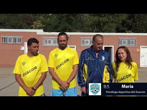 Rueda de prensa cuerpo técnico del Zuacom, partido contra el AD Escuder San Pascual B