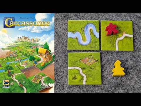 WHAT'S NEW Carcassonne Base Fields, River, Abbots & Gardens, plus PLAYTHROUGH