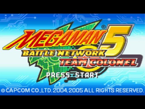 Mega Man Battle Network 5 Team Colonel Title Screen (GBA)