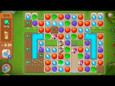 Gardenscapes Level 1278 Lösung / Help / Solution - Mobil Handy Spiel Gameplay Let's Play