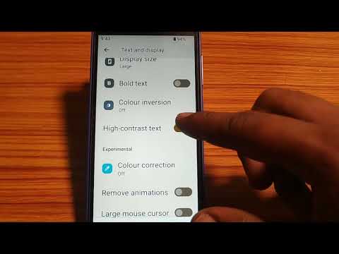 how to turn on high contract text,high context text on kaise kare Nokia 2 1