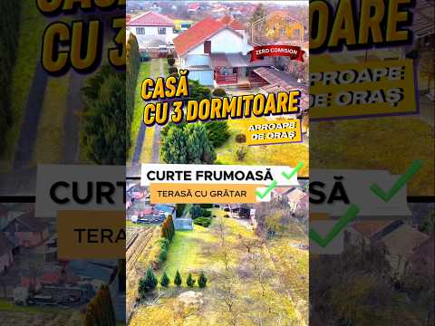 VIDEO | Aproape de oras: Casa cu 3 dormitoare, curte frumoasa si terasa cu gratar — Video