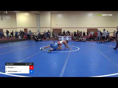 2018 Marine Corps US Open/UWW Junior Freestyle 86 Rnd Of 32 - Jared Florell (BRTC) Vs. Colin McCra