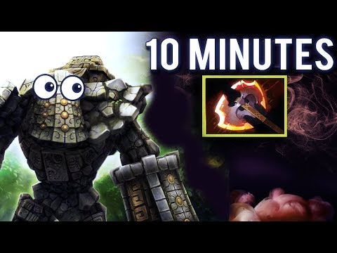 Wut? 10 Min Battle Fury Arteezy New Record Tiny Carry 7.07 Gameplay Dota 2