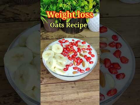 Milk oats recipe for weight loss / quick and easy breakfast recipe / weight loss breakfast recipe