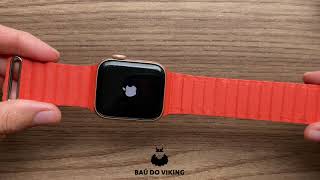 Vídeo de Pulseira Couro Loop Magnética Vermelho Compatível com Apple Watch