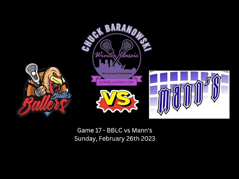 G17 - Masters -  Mann's Wolfpack vs Butterballers LC - Chuck Baranowski Winter Classic 2023