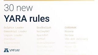 30 new YARA rules