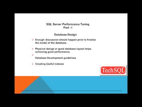 SQL Server Performance Tuning - I