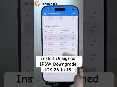 How to Install Unsigned IPSW on iPhone (Downgrade iOS 26 to iOS 18) – 2025 Guide