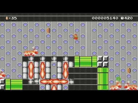 Inside Wiggler's Airship by Yuurg - Super Mario Maker - No Commentary 1bk