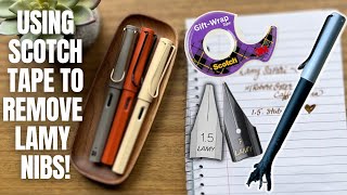 How to Swap Nibs on your Lamy Joy & Lamy Safari using scotch tape!
