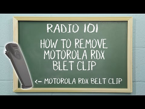 Part of a video titled Motorola RDX Series Belt Clip Removal | Radio 101 - YouTube