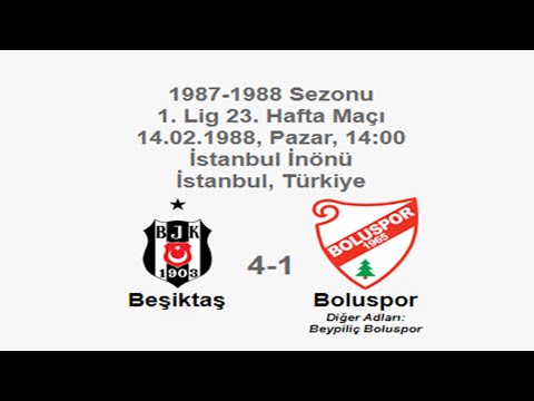 Beşiktaş 4-1 Boluspor 14.02.1988 - 1987-1988 Turkish 1st League Matchday 23
