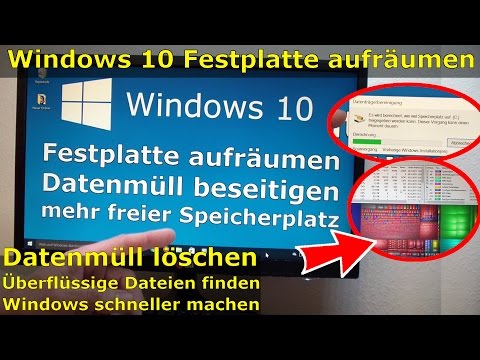 Windows 10 SSD / Festplatte aufräumen + säubern - Datenmüll beseitigen - Windows schneller machen