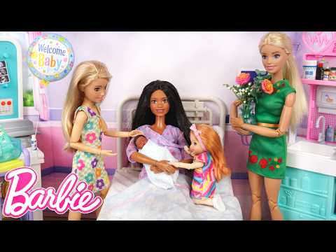 Barbie & Ken Doll Family New Baby Story