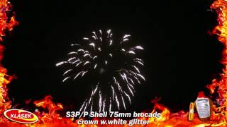 KP 75mm Klasek - Brocade Crown w.White Glitter